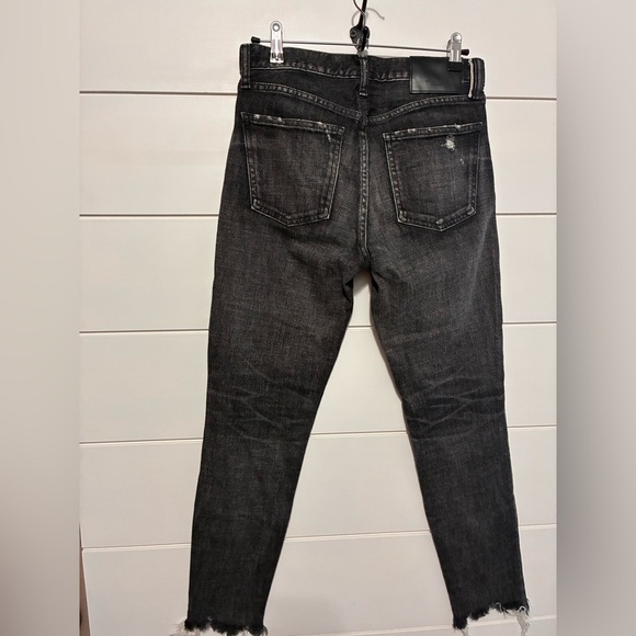 MOUSSY VINTAGE Black Checotah Mid-Rise Skinny Jeans with Chewed Hem size 26 - Picture 12 of 14